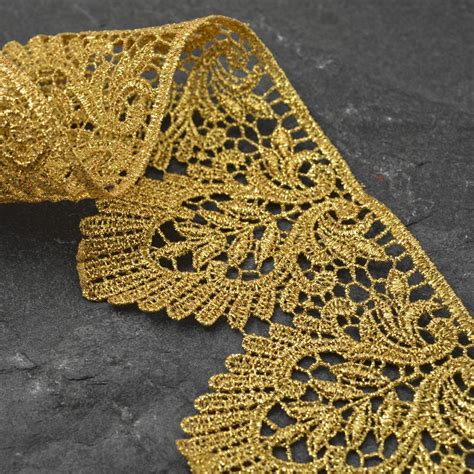 metallic lace fabric trim|Amazon.com: Gold Lace Trim.